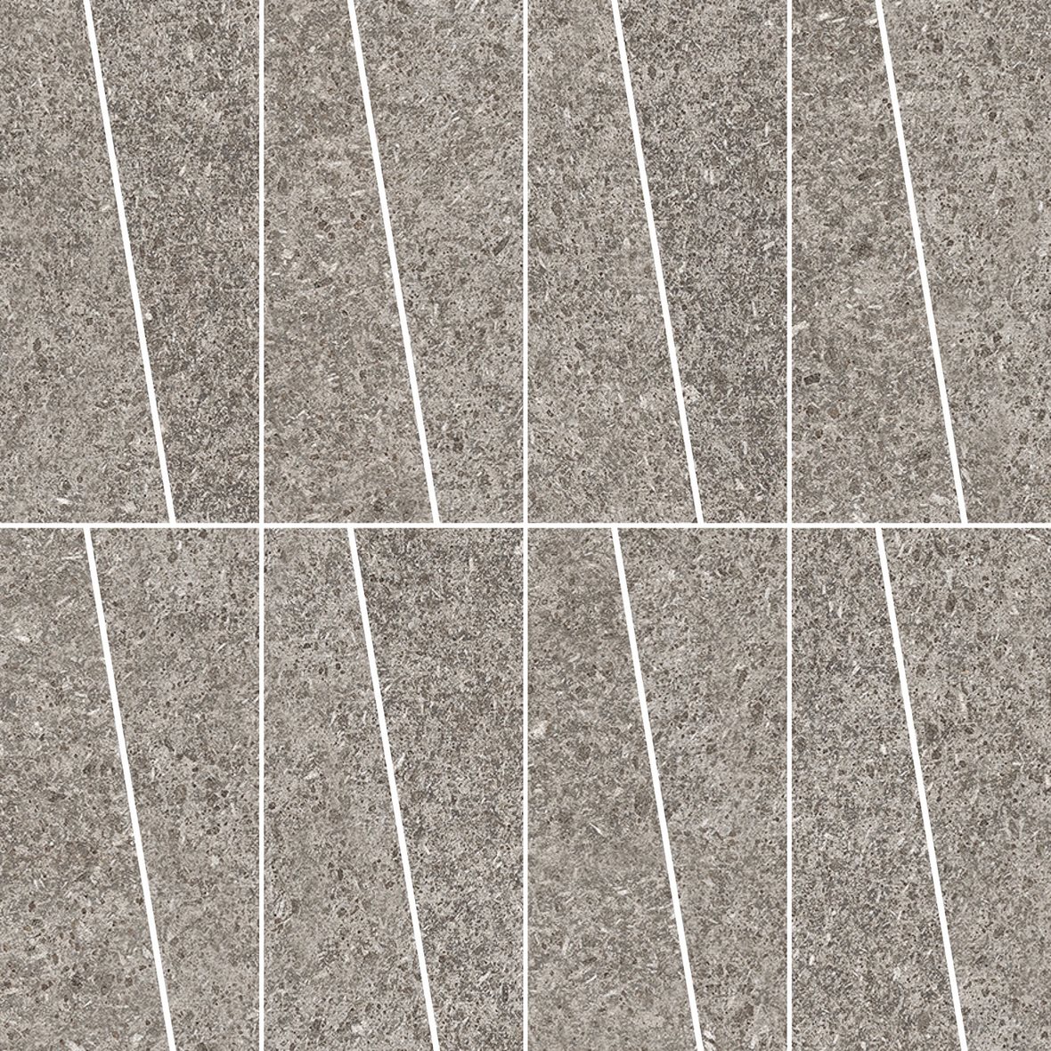 LPC Volcano Re60 Trapezi lasittamaton porcelanato mosaiikki seinälaatta lattialaatta 02 Grey tasapintainen silotettu matta keskitumma harmaa kivi