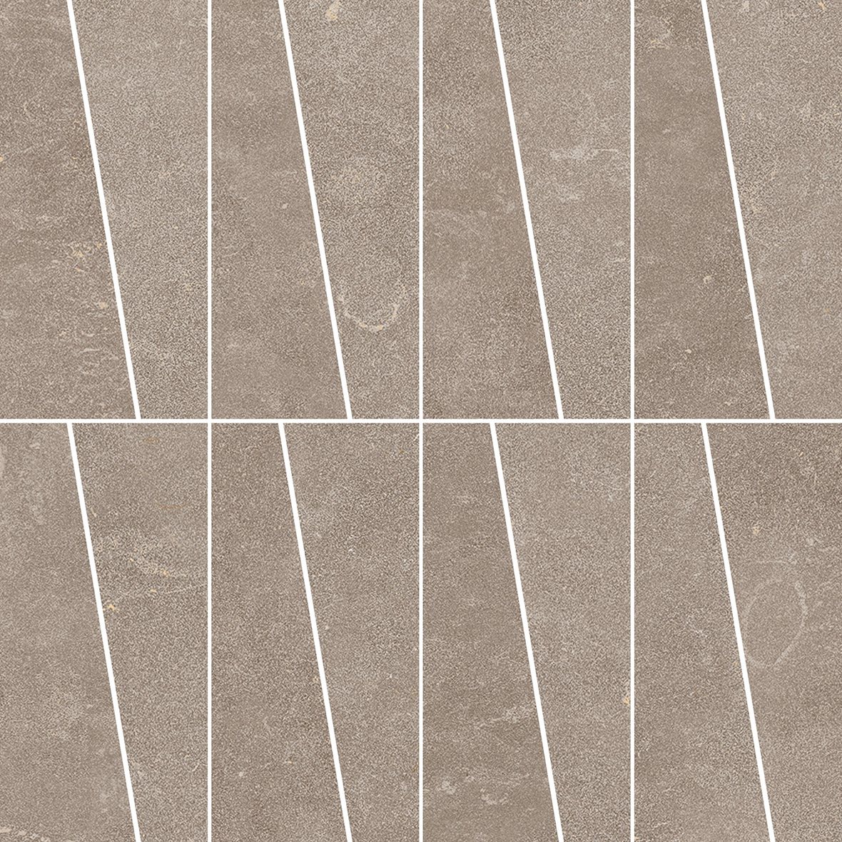 LPC Sicily Re60 Trapezi lasittamaton porcelanato mosaiikki seinälaatta lattialaatta 04 Smoke tasapintainen silotettu matta keskitumma harmaa kivi