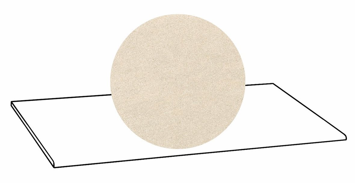 LPC Volcano Re60 lasittamaton porraslaatta A 33X119,7 04 Sand tasapintainen silotettu matta vaalea beige kivi