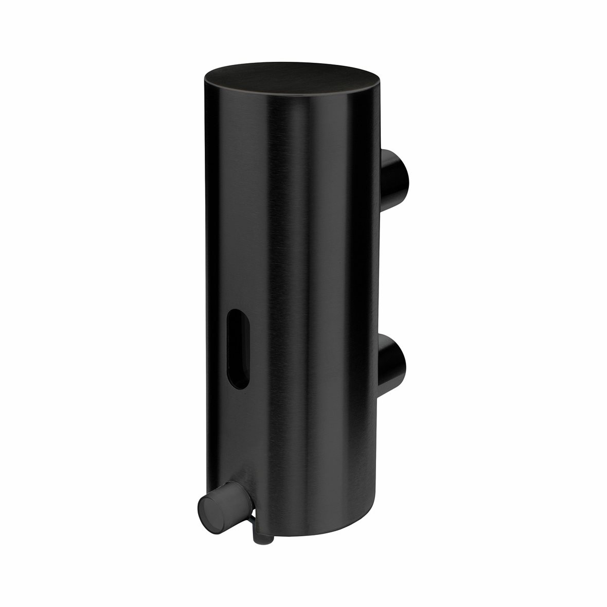 d line Knud Holscher saippua-annostelija seinään 8,5x23,2x14,3 cm haponkestävä ruostumaton teräs AISI 316 harjattu PVD musta