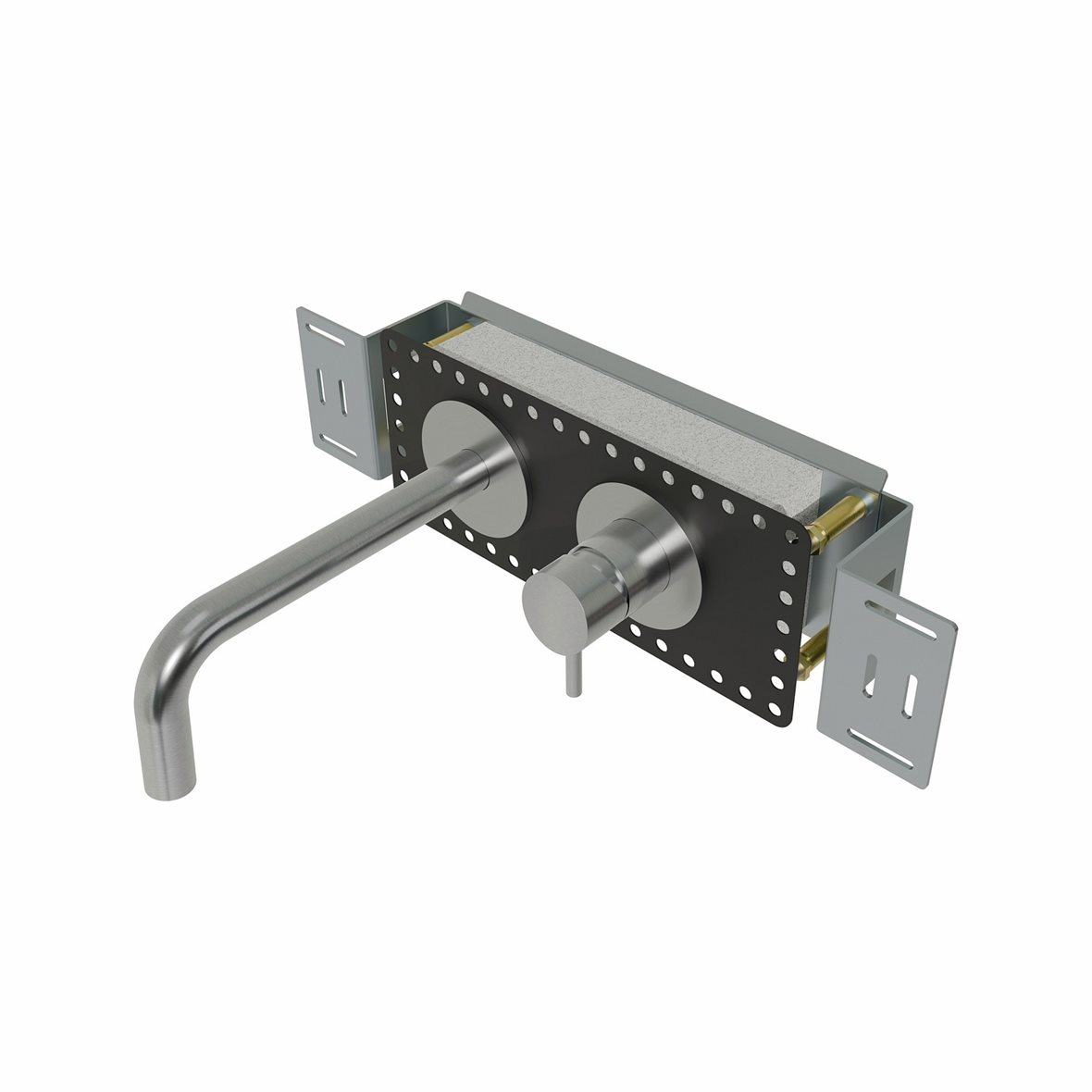 d line Qtoo piiloasennettava pesuallashana seinään 19 cm matta ruostumaton teräs