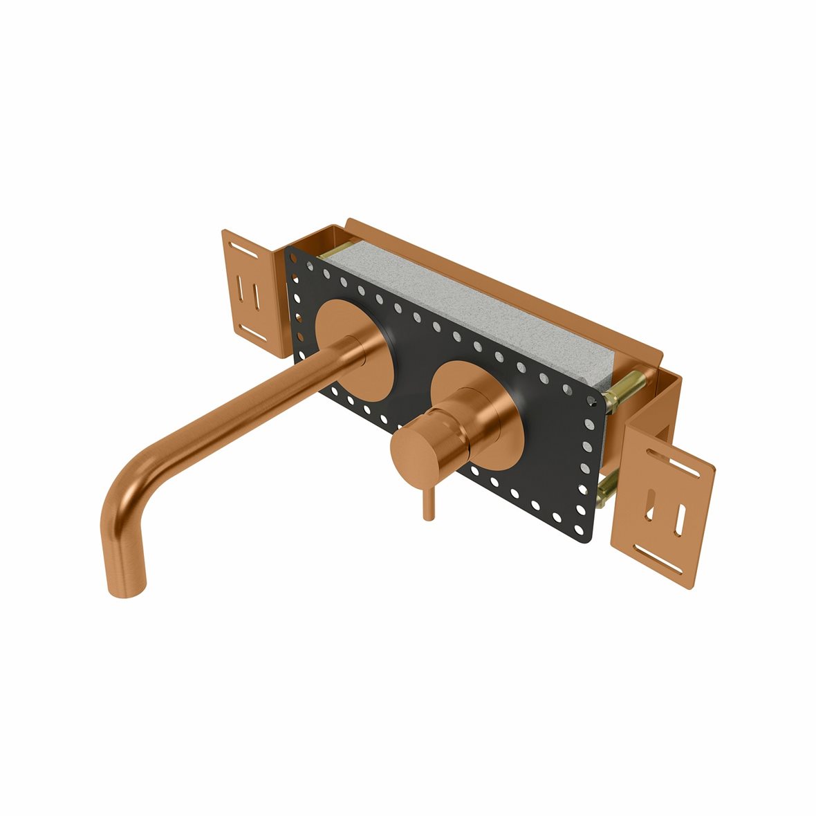 d line Qtoo piiloasennettava pesuallashana seinään 19 cm matta PVD kupari