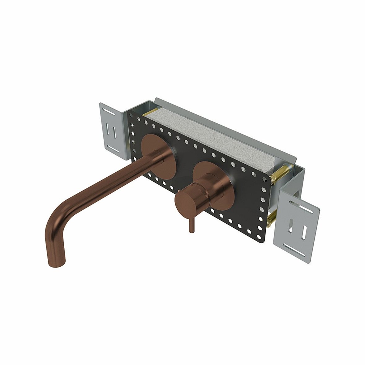 d line Qtoo pintaosa pesuallashanalle seinään 19 cm haponkestävä ruostumaton teräs AISI 316 harjattu PVD pronssi