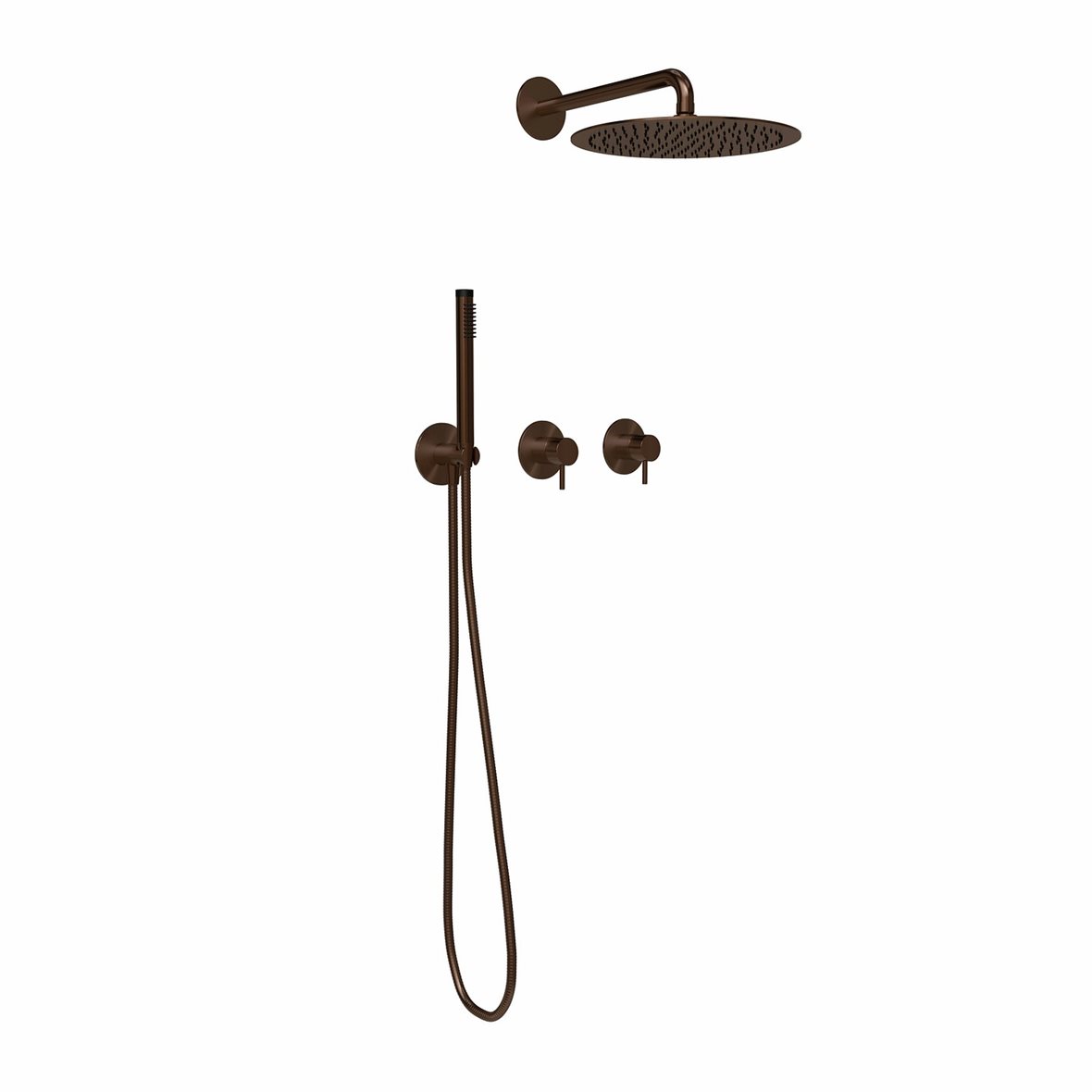 d line Qtoo piiloasennettava sadesuihkusetti haponkestävä ruostumaton teräs AISI 316 harjattu PVD pronssi