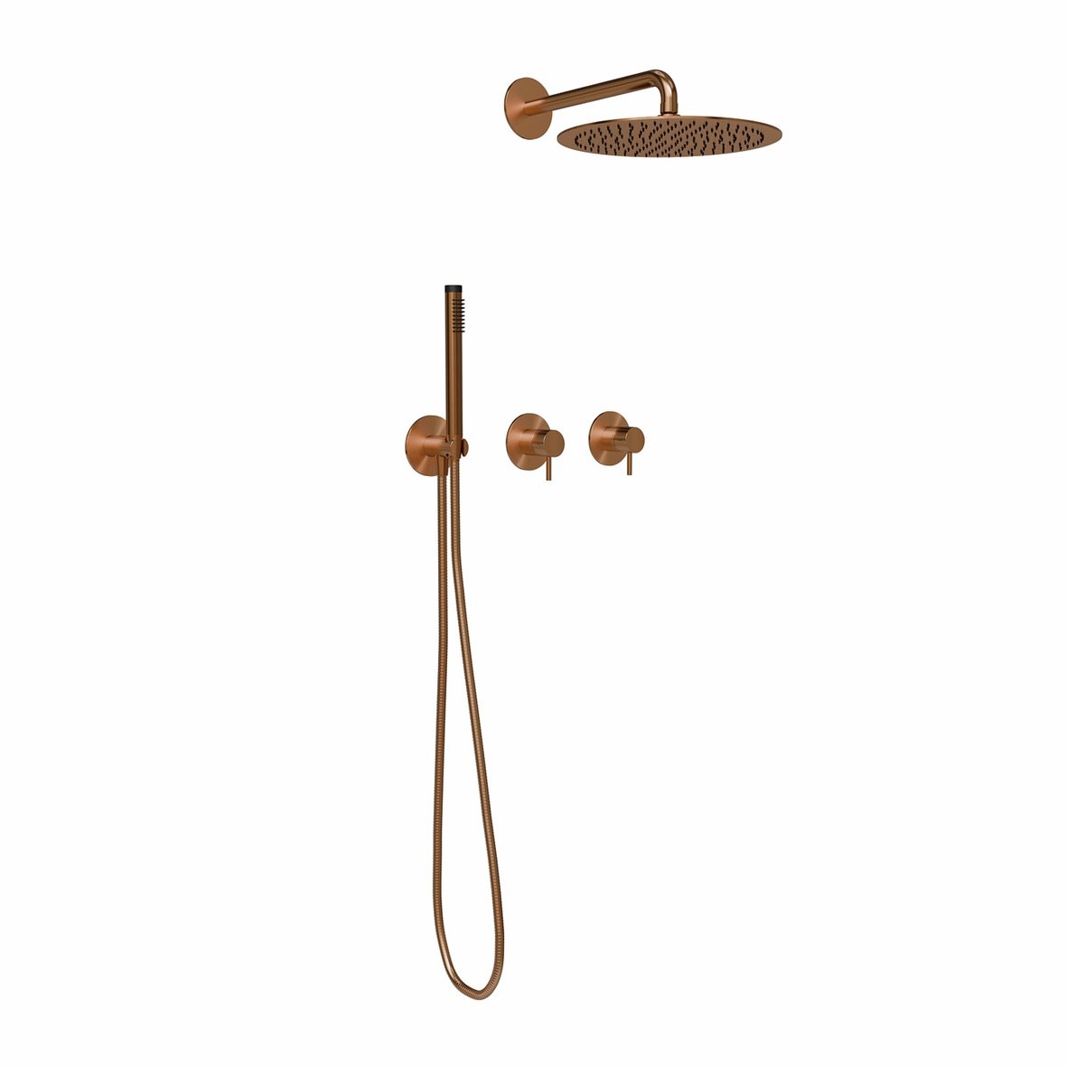 d line Qtoo piiloasennettava sadesuihkusetti matta PVD kupari