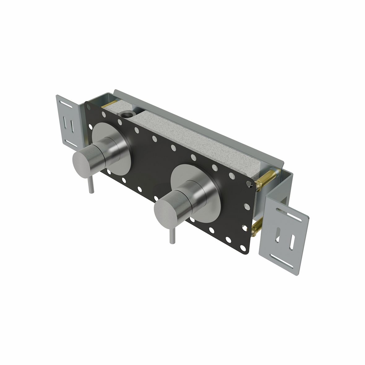 d line Qtoo runko-osa termostaattihanalle ja vaihtimelle 47,1x9,5x14,4 cm