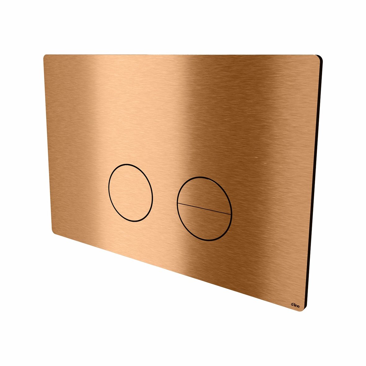 d line Qtoo seinä-WC huuhtelupainike 23,5x15,5x3,3 cm matta PVD kupari