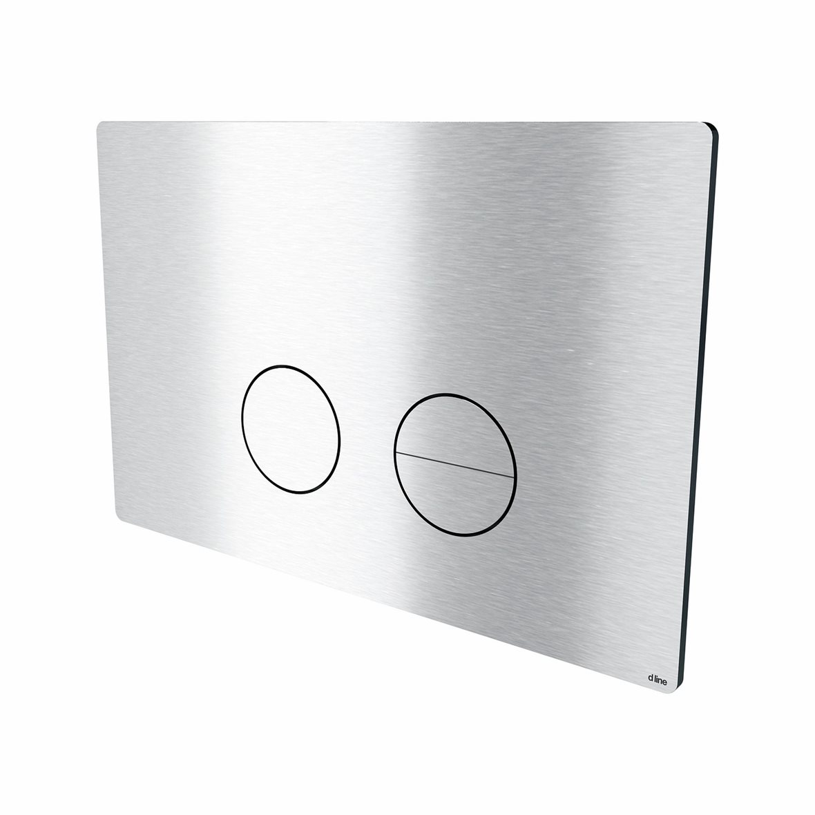 d line Qtoo seinä-WC huuhtelupainike 23,5x15,5x3,3 cm harjattu ruostumaton teräs