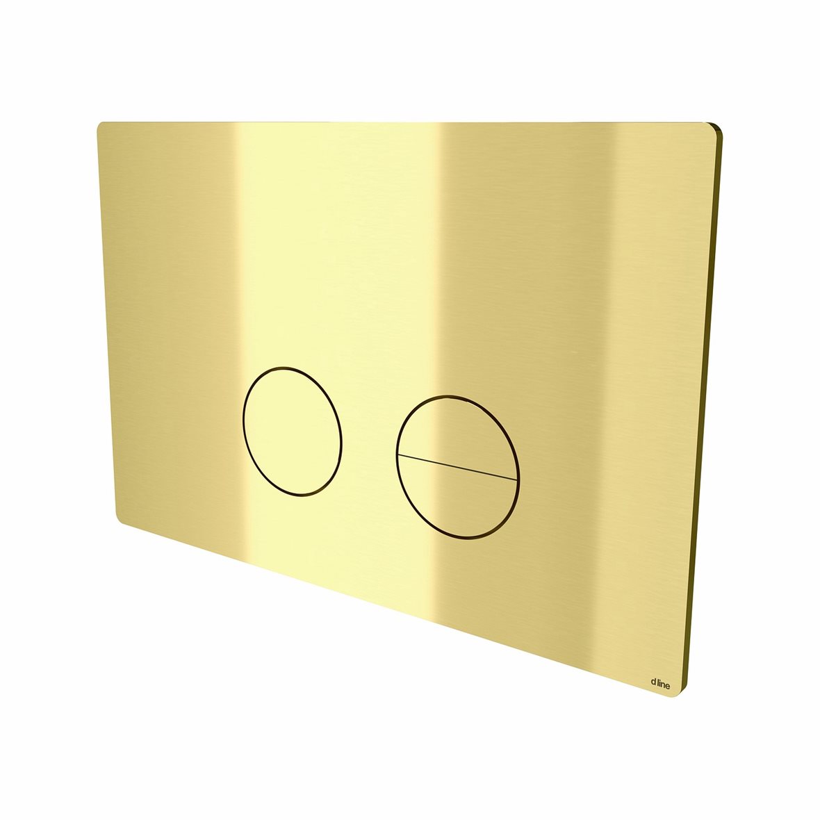 d line Qtoo seinä-WC huuhtelupainike 23,5x15,5x3,3 cm kiillotettu PVD messinki