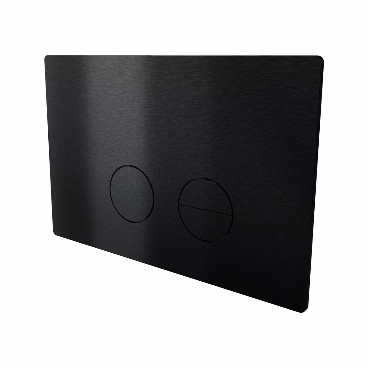 d line Qtoo seinä-WC huuhtelupainike 23,5x15,5x3,3 cm haponkestävä ruostumaton teräs AISI 316 harjattu PVD musta