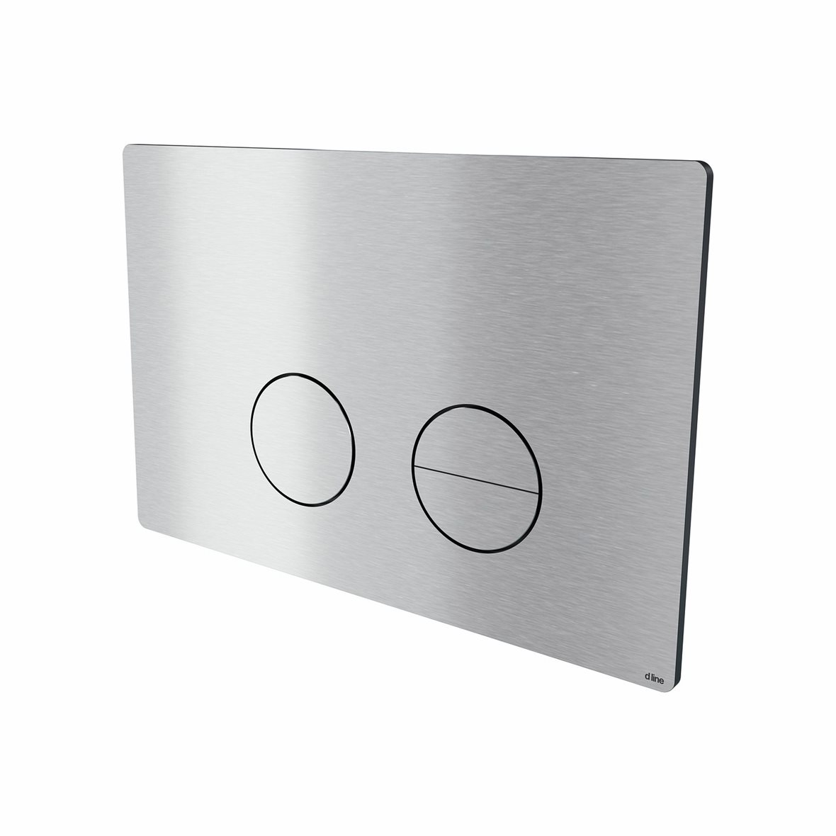 d line Qtoo seinä-WC huuhtelupainike 21,2x14,2x2,7 cm matta ruostumaton teräs