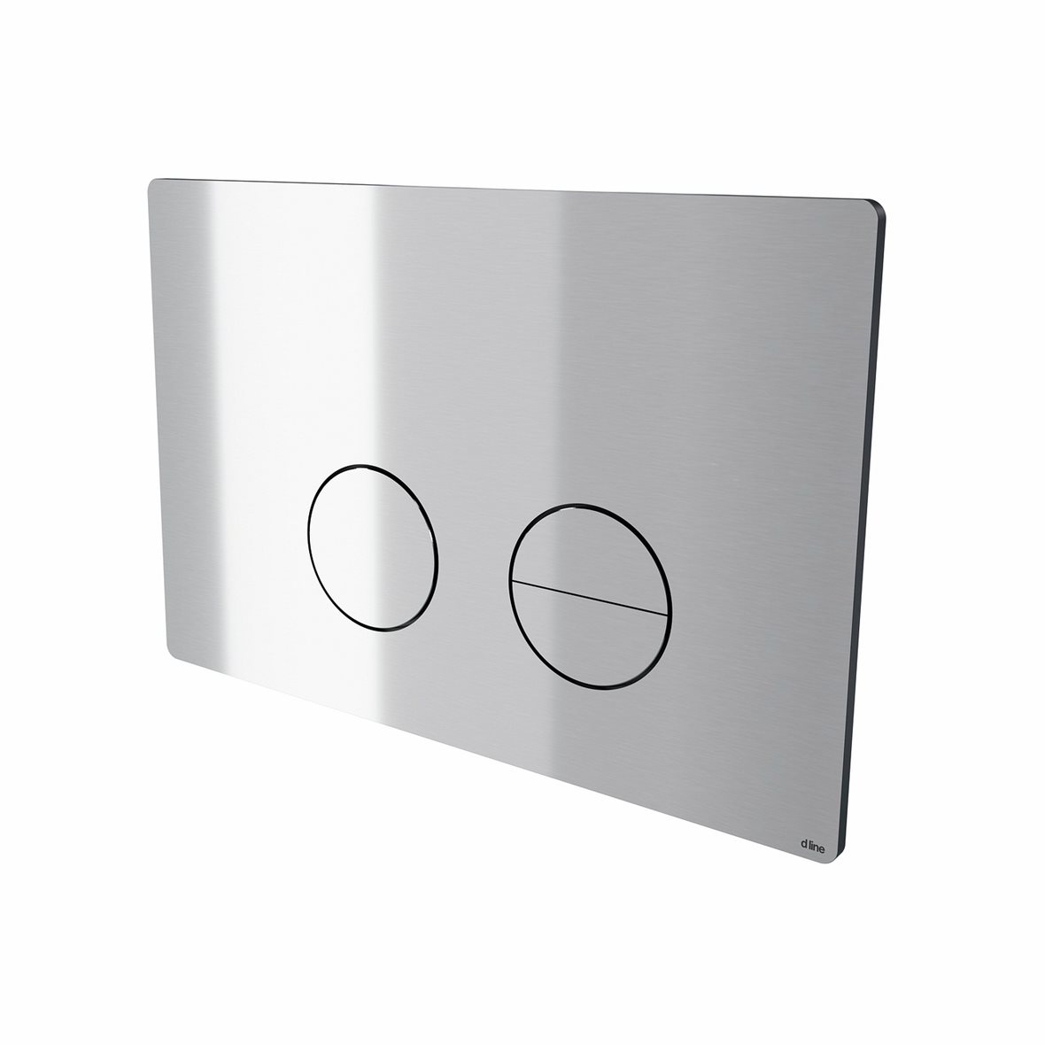 d line Qtoo seinä-WC huuhtelupainike 21,2x14,2x2,7 cm haponkestävä ruostumaton teräs AISI 316 kiillotettu