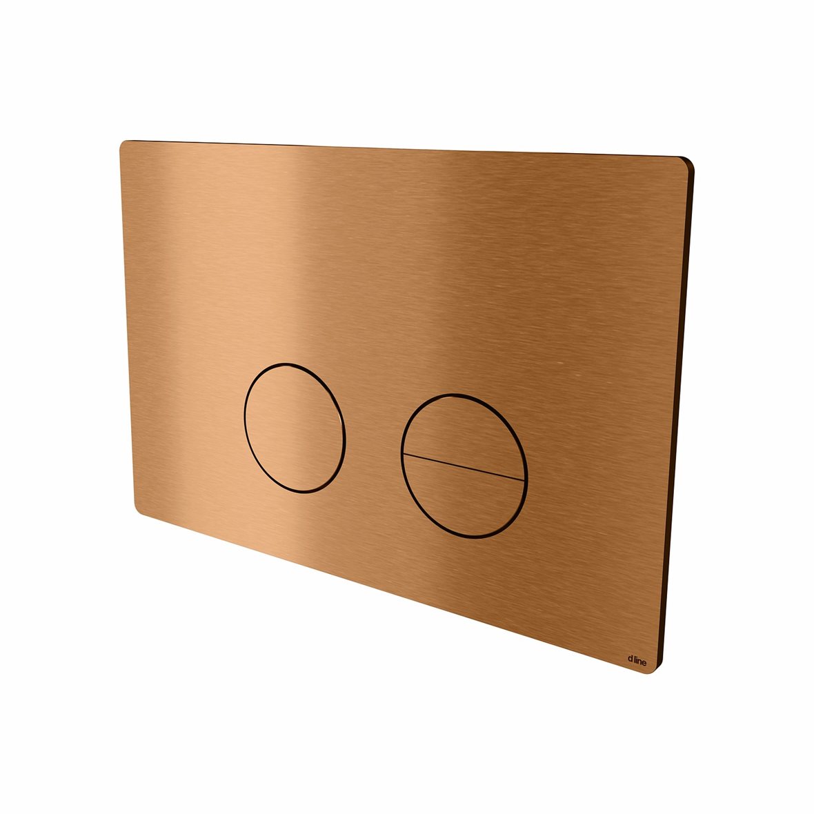 d line Qtoo seinä-WC huuhtelupainike 21,2x14,2x2,7 cm matta PVD kupari