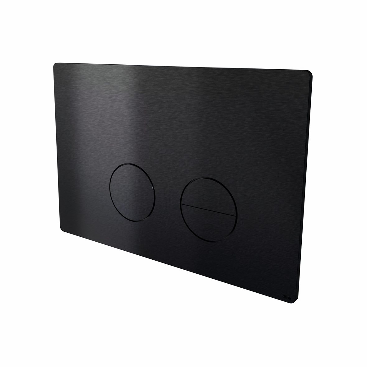 d line Qtoo seinä-WC huuhtelupainike 21,2x14,2x2,7 cm haponkestävä ruostumaton teräs AISI 316 harjattu PVD musta