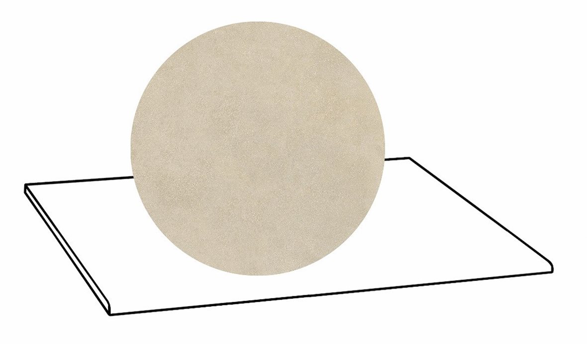 LPC Cemento Re60 lasittamaton porraslaatta 30X60 02 Sand tasapintainen matta beige betoni