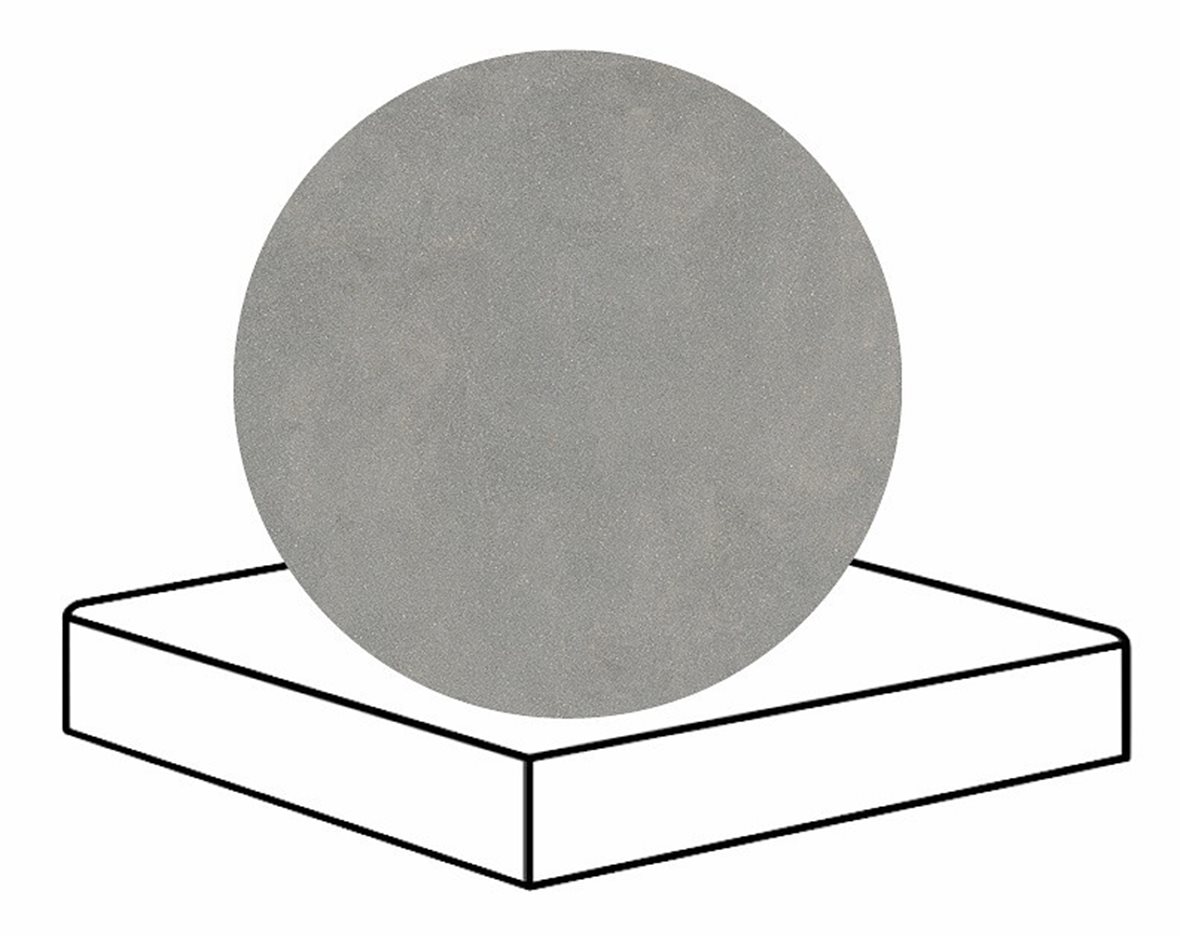 LPC Cemento Re60 lasittamaton porraslaatta reunalla kulmapala 33X33 05 Grey tasapintainen matta harmaa betoni