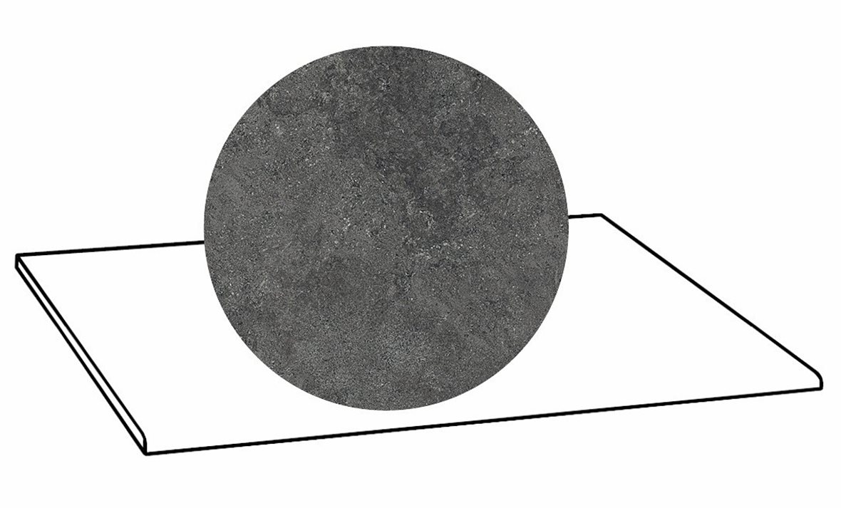 LPC Geo Re60 lasittamaton porraslaatta A 30X60 05 Pepper tasapintainen matta tumma musta kivi