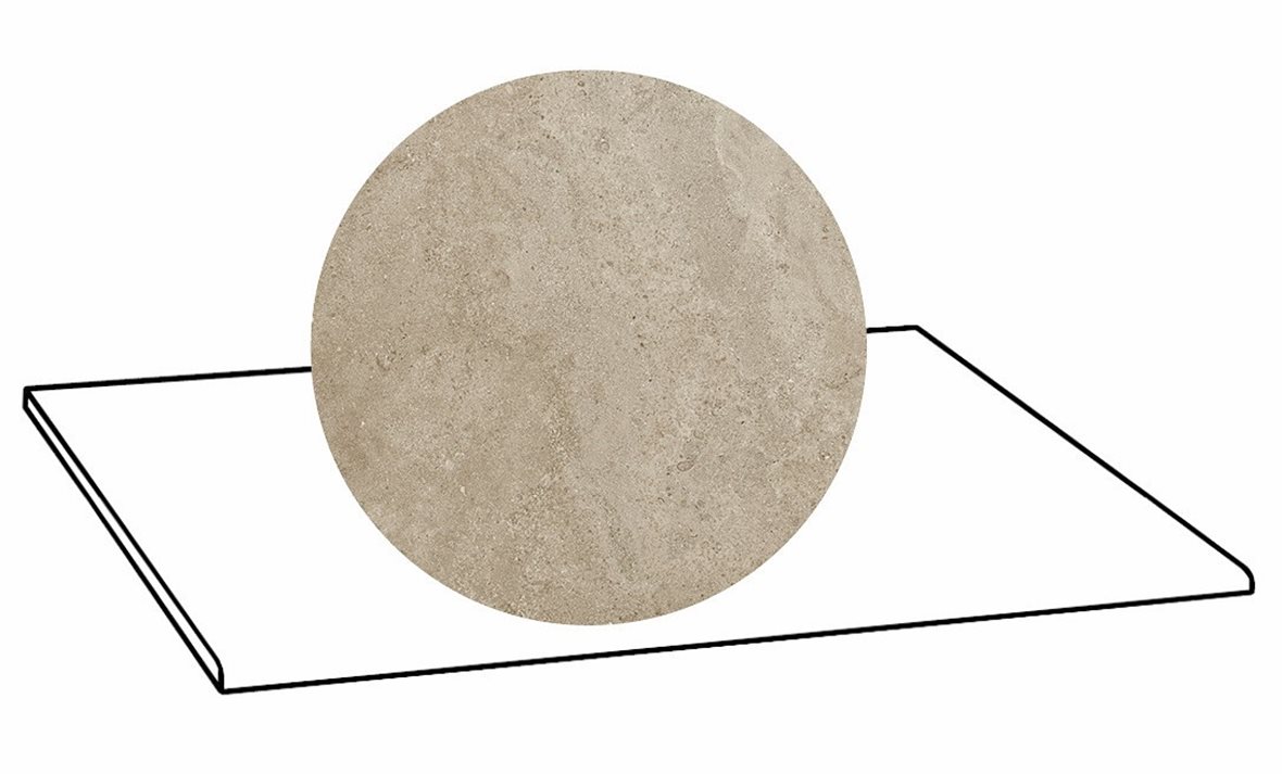 LPC Geo Re60 lasittamaton porraslaatta A 30X60 03 Sand tasapintainen matta keskitumma ruskea kivi