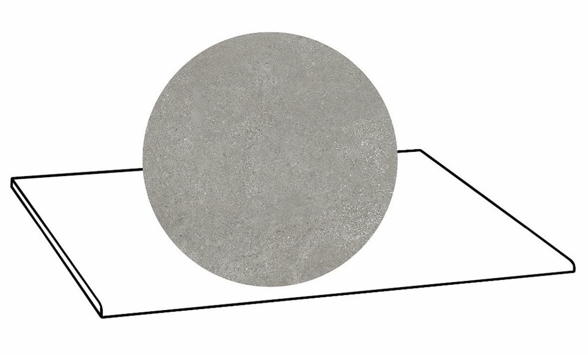 LPC Geo Re60 lasittamaton porraslaatta A 30X60 04 Smoke tasapintainen matta keskitumma harmaa kivi