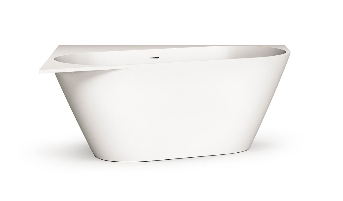 PAA Deco Corner D kiviamme 160x127x63 cm mattavalkoinen mattaharmaa kulma-asennus