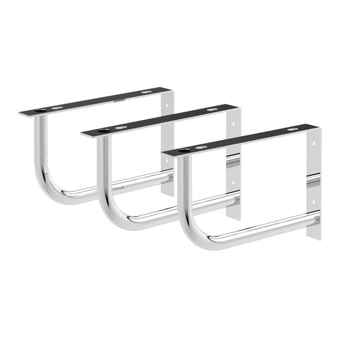 PAA Beta Duo altaan kannatin pyöristetty ruostumaton teräs 3 kpl