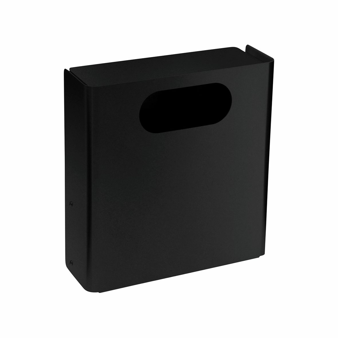 d line Knud Holscher pieni roskakori seinään 28,5x30x12,3 cm harjattu PVD musta