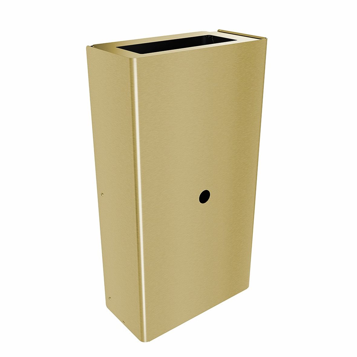 d line Knud Holscher suuri roskakori seinään 35,4x65x21 cm harjattu PVD messinki