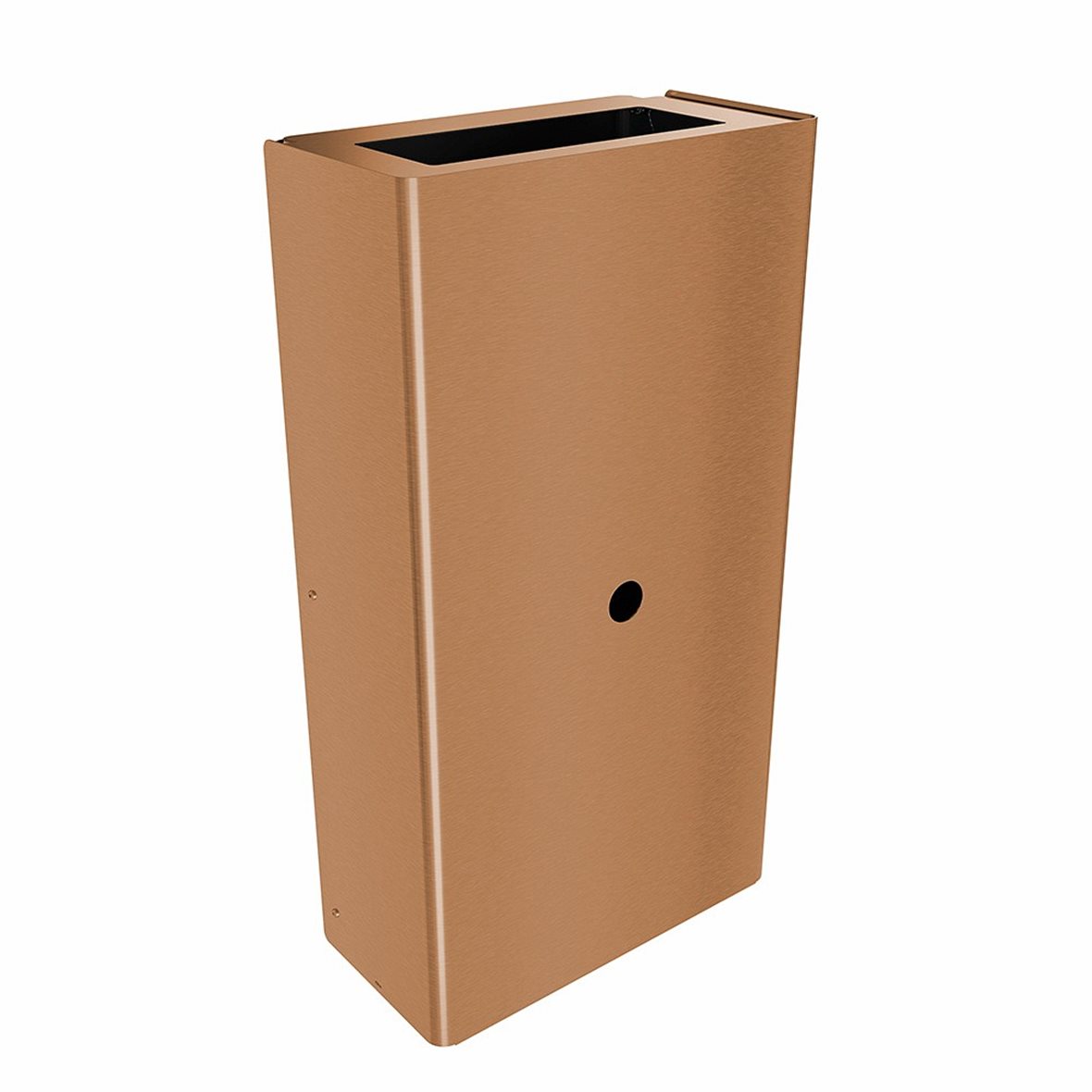 d line Knud Holscher suuri roskakori seinään 35,4x65x21 cm matta PVD kupari