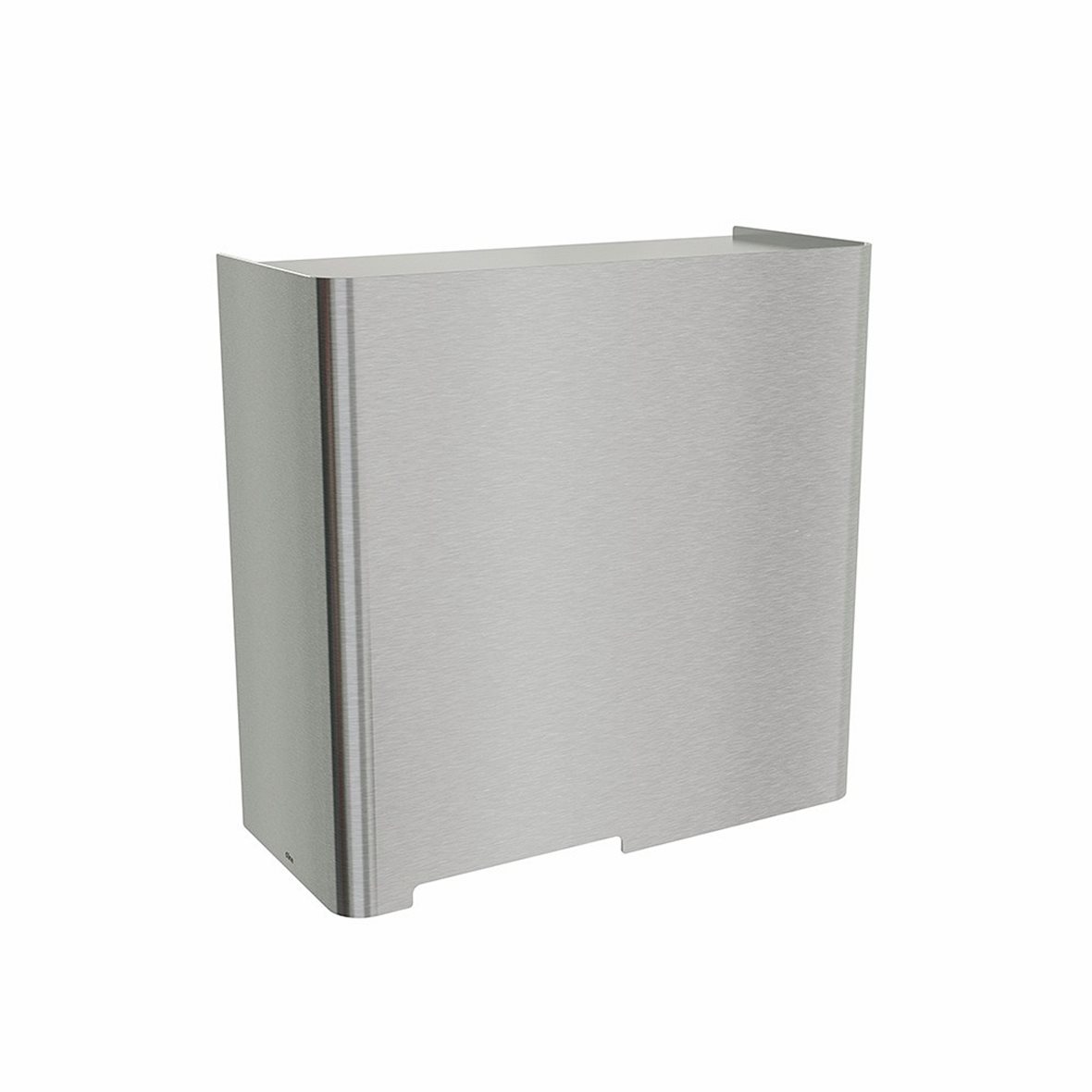 d line Knud Holscher käsienkuivain seinään 28,5x27,7x12,7 cm haponkestävä ruostumaton teräs AISI 316 harjattu