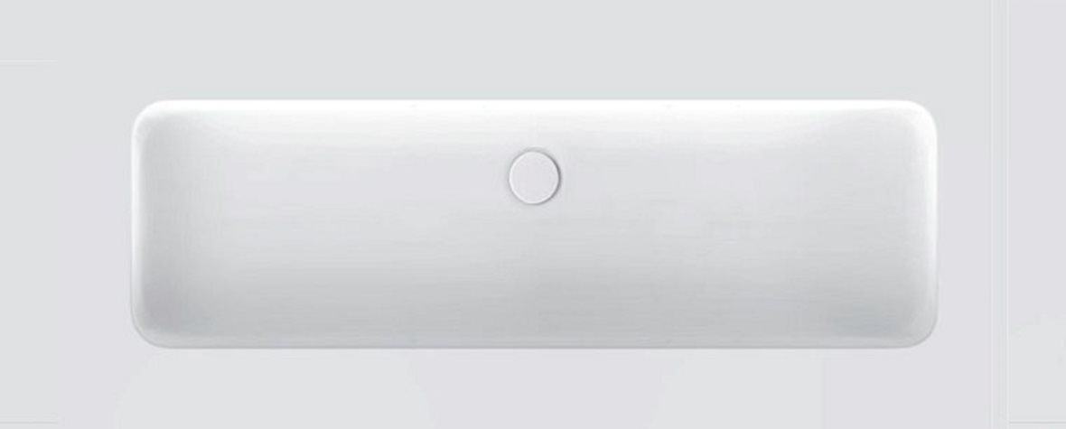 Balteco Custom mittatilausallastasot seinään asennettava mittatilaus pesuallas 117-300X-1X-1 cm valkoinen, etupanelointi saatavilla RAL-väreissä kivik