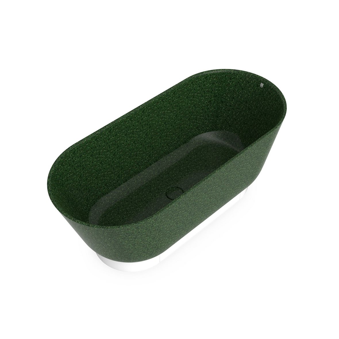 Woodio Flow kylpyamme 160x70x59 cm puukomposiitti Moss vapaasti sijoitettava