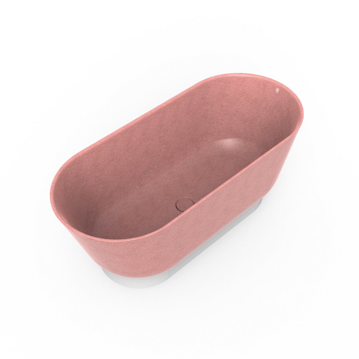 Woodio Flow kylpyamme 160x70x59 cm puukomposiitti Blossom vapaasti sijoitettava