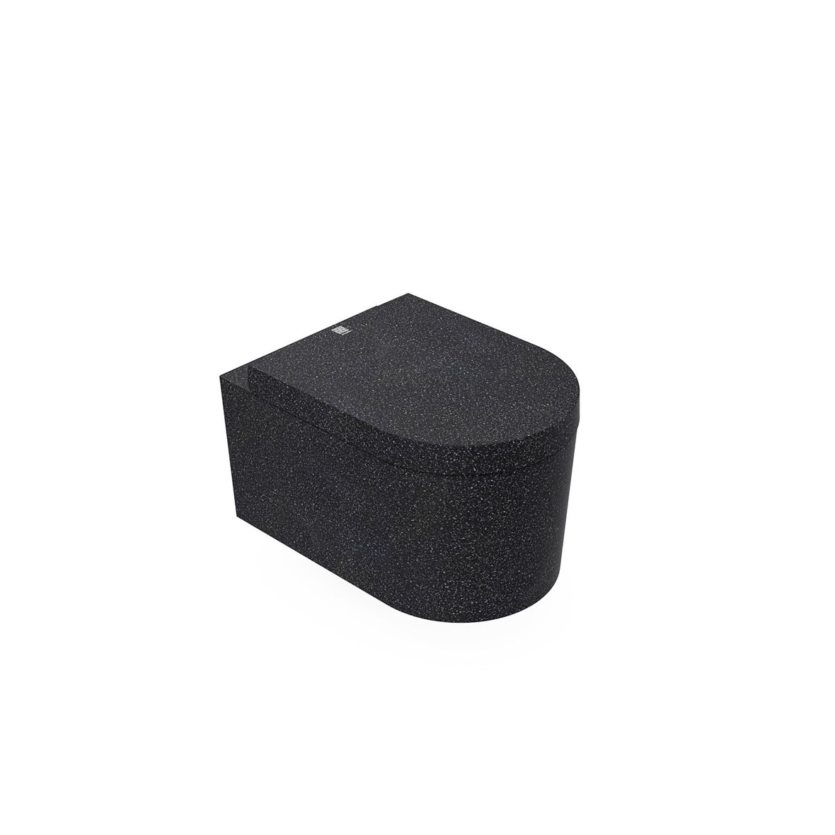 Woodio Block WC-istuin seinään 542 rimless istuinkansi vaimennuksella puukomposiitti Char