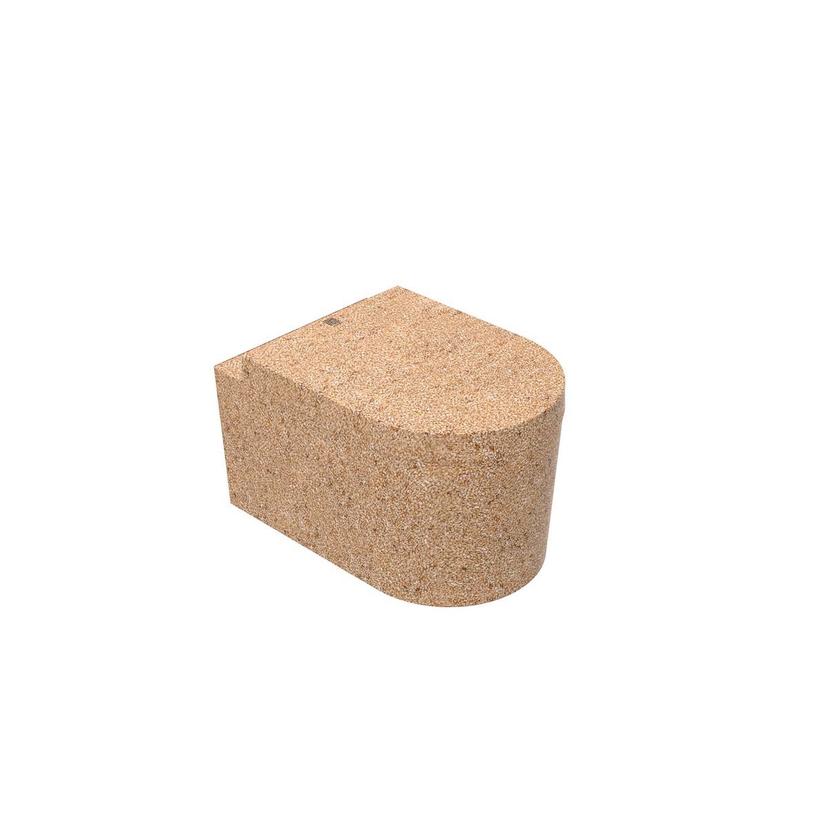 Woodio Block WC-istuin seinään 542 rimless istuinkansi vaimennuksella puukomposiitti Natural