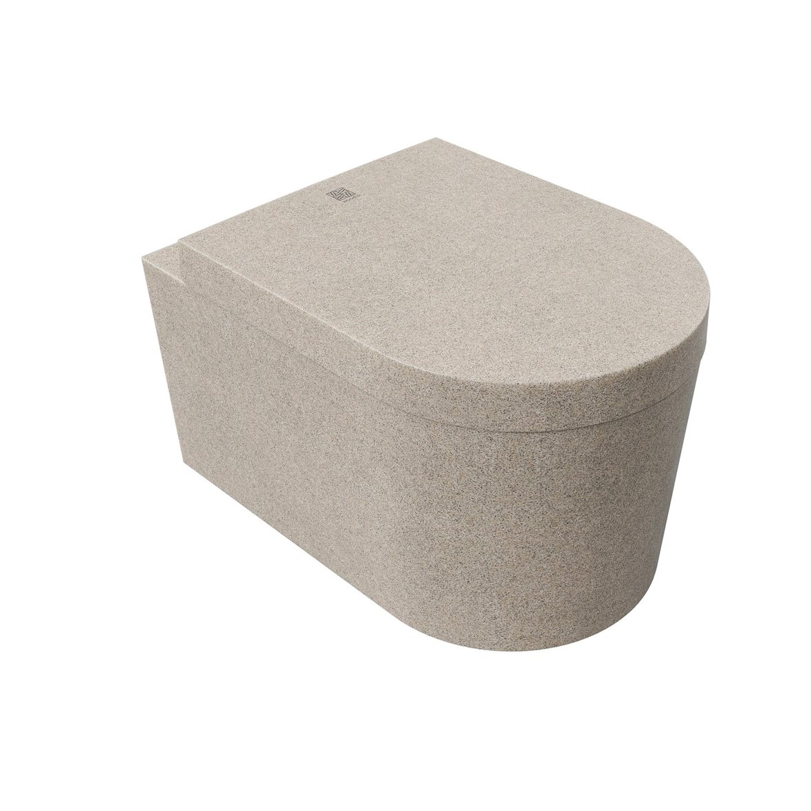 Woodio Block WC-istuin seinään 542 rimless istuinkansi vaimennuksella puukomposiitti Sand