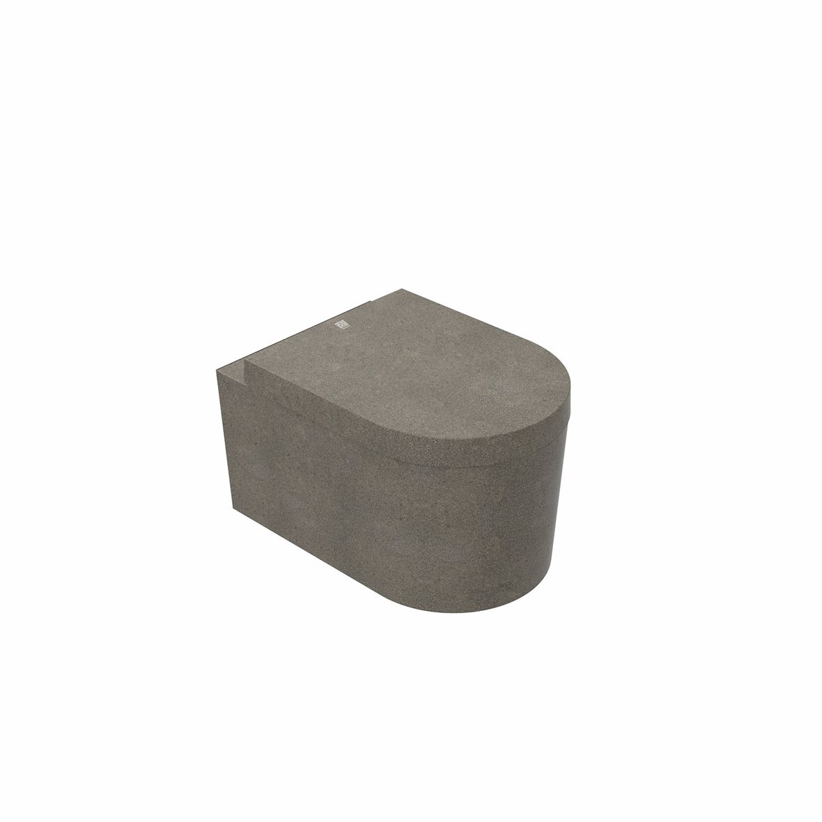 Woodio Block WC-istuin seinään 542 rimless istuinkansi vaimennuksella puukomposiitti Mud