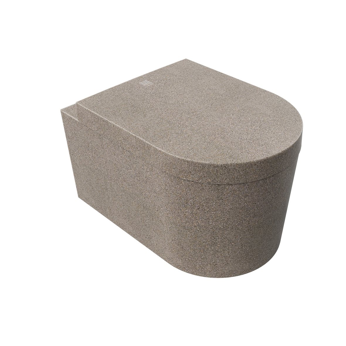 Woodio Block WC-istuin seinään 542 rimless istuinkansi vaimennuksella puukomposiitti Earth