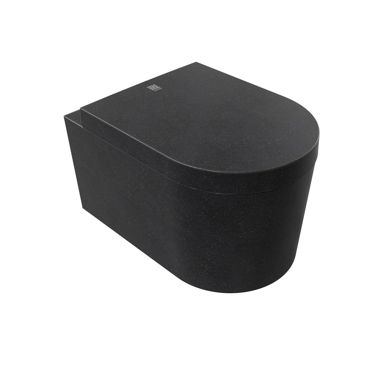 Woodio Block WC-istuin seinään 542 rimless istuinkansi vaimennuksella puukomposiitti Coal