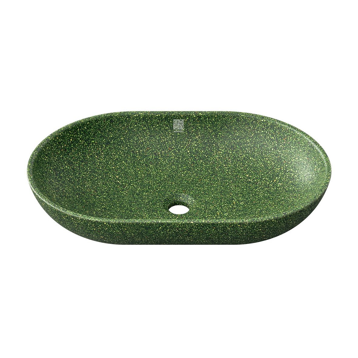 Woodio Soft malja-allas 60X40X13,8 cm Moss matta vihreä