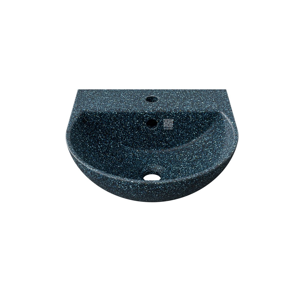 Woodio Soft seinään asennettava pesuallas 40X40X15,3 cm Arctic matta sininen