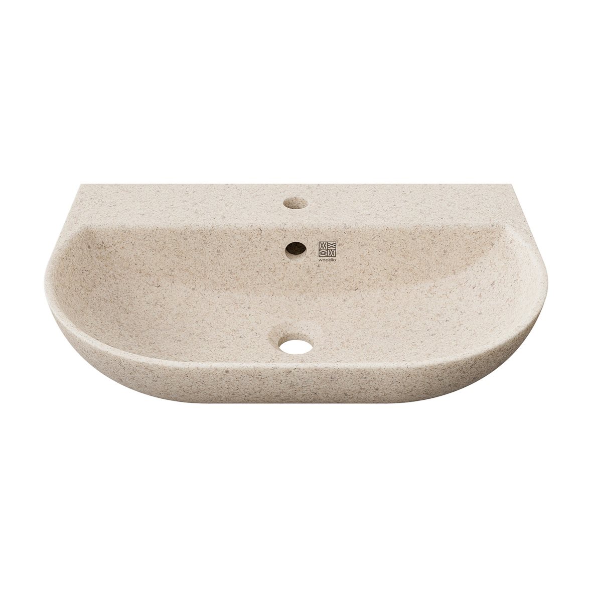 Woodio Soft seinään asennettava pesuallas 60X40X13,8 cm Polar matta valkoinen