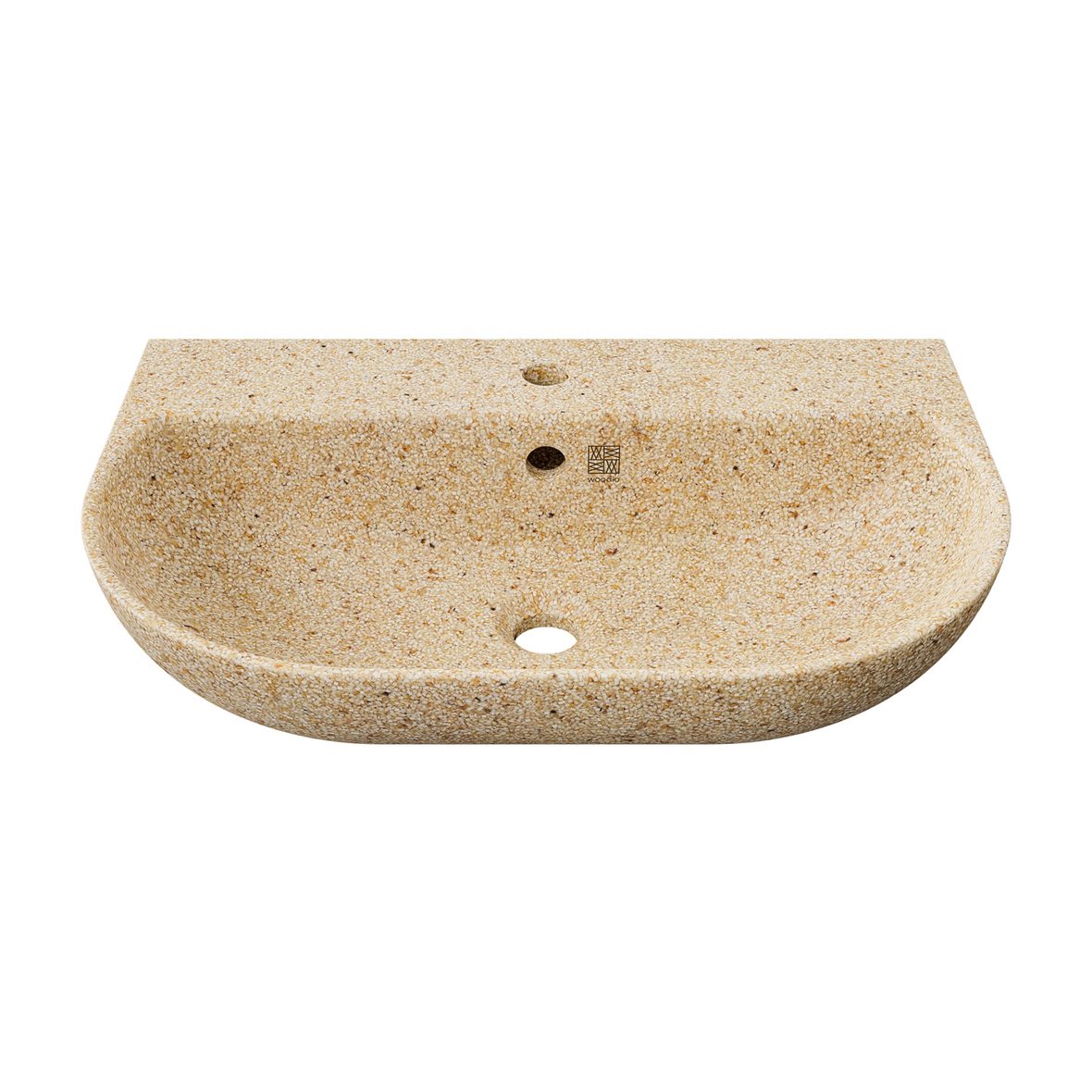 Woodio Soft seinään asennettava pesuallas 60X40X13,8 cm Natural matta vaalea puu