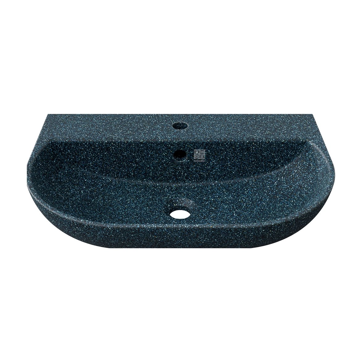 Woodio Soft seinään asennettava pesuallas 60X40X13,8 cm Arctic matta sininen