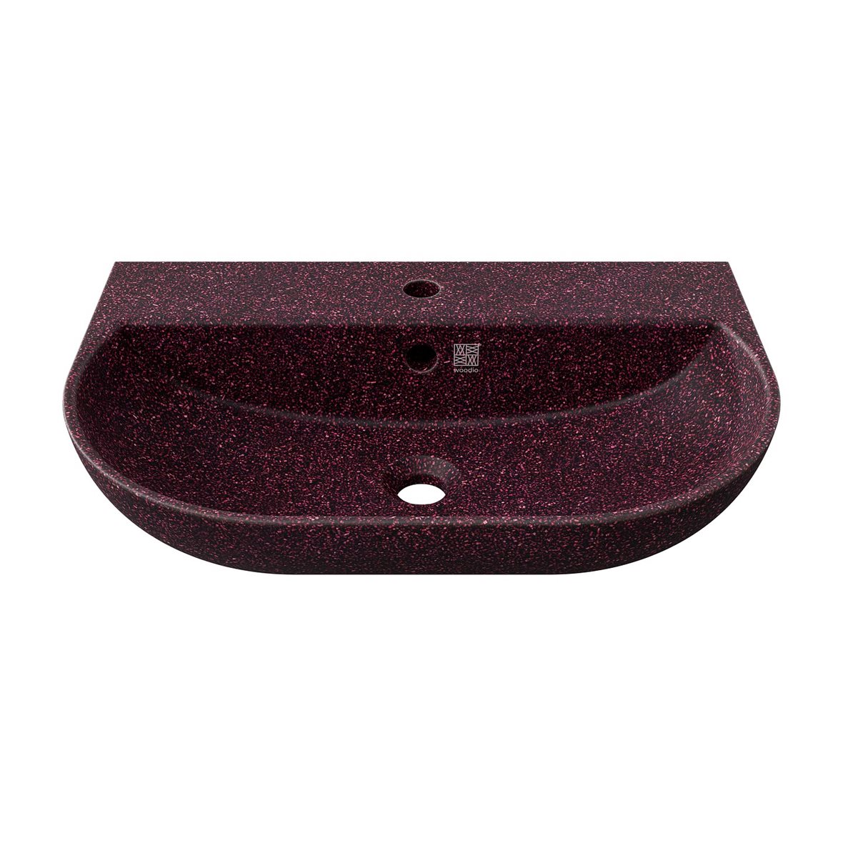 Woodio Soft seinään asennettava pesuallas 60X40X13,8 cm Berry matta liila