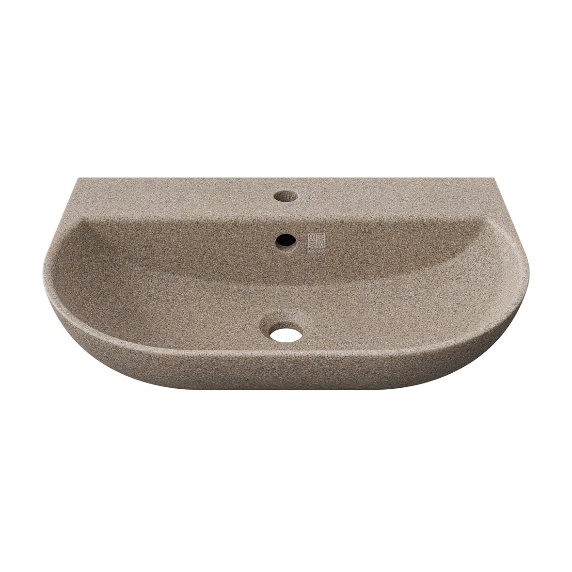 Woodio Soft seinään asennettava pesuallas 60X40X13,8 cm Mud matta harmaa