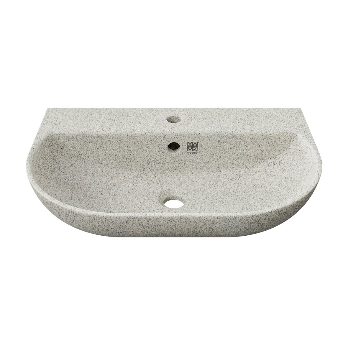 Woodio Soft seinään asennettava pesuallas 60X40X13,8 cm Linen matta harmaa