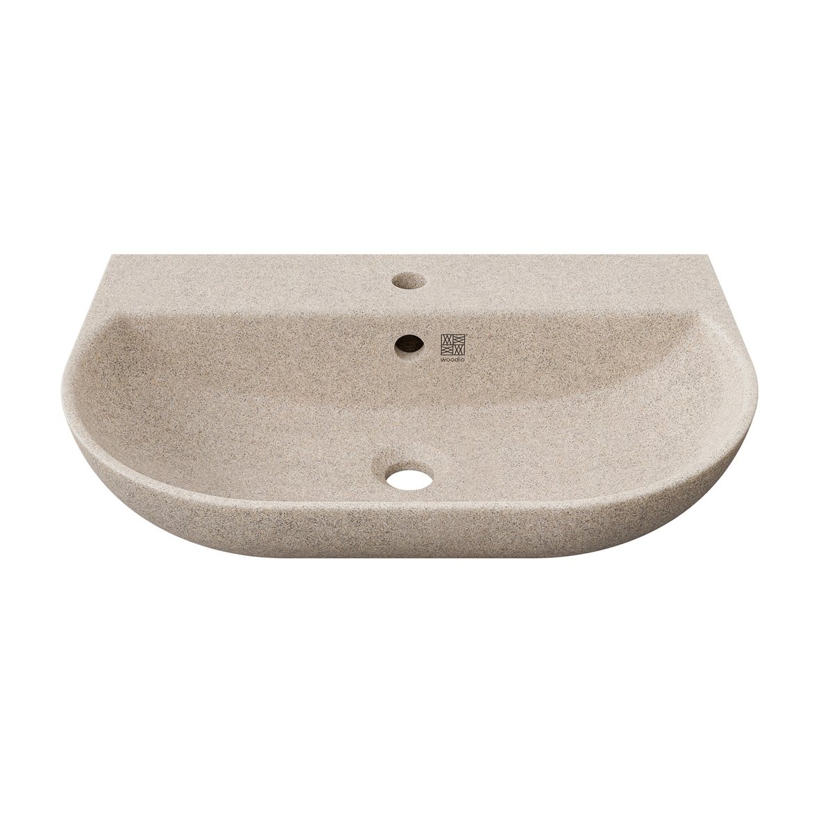 Woodio Soft seinään asennettava pesuallas 60X40X13,8 cm Sand matta beige