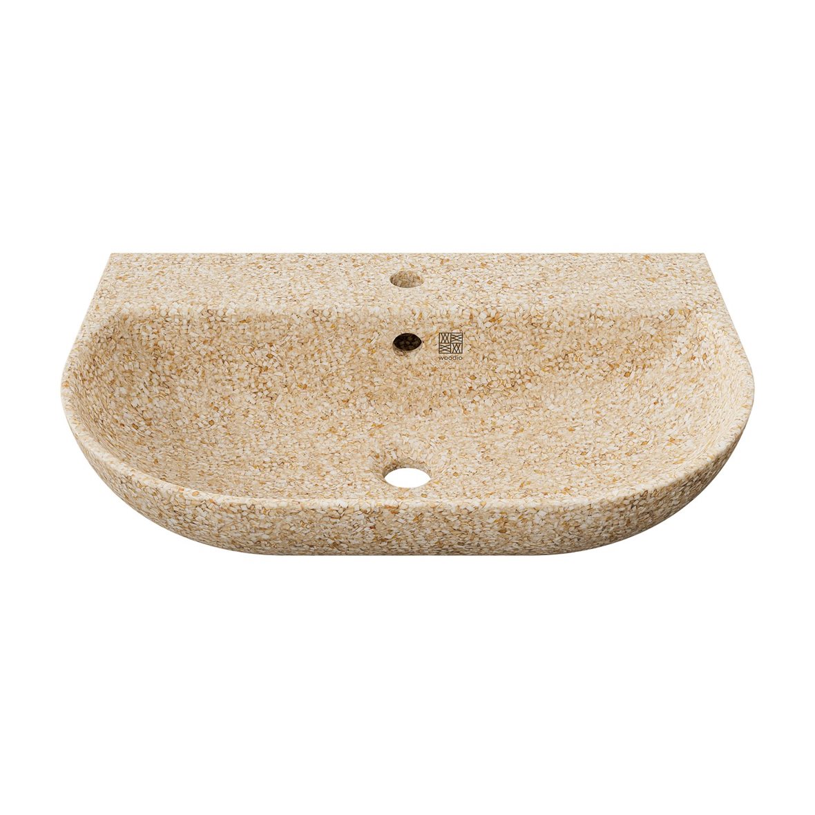 Woodio Soft seinään asennettava pesuallas 60X40X13,8 cm Natural 5mm matta vaalea puu