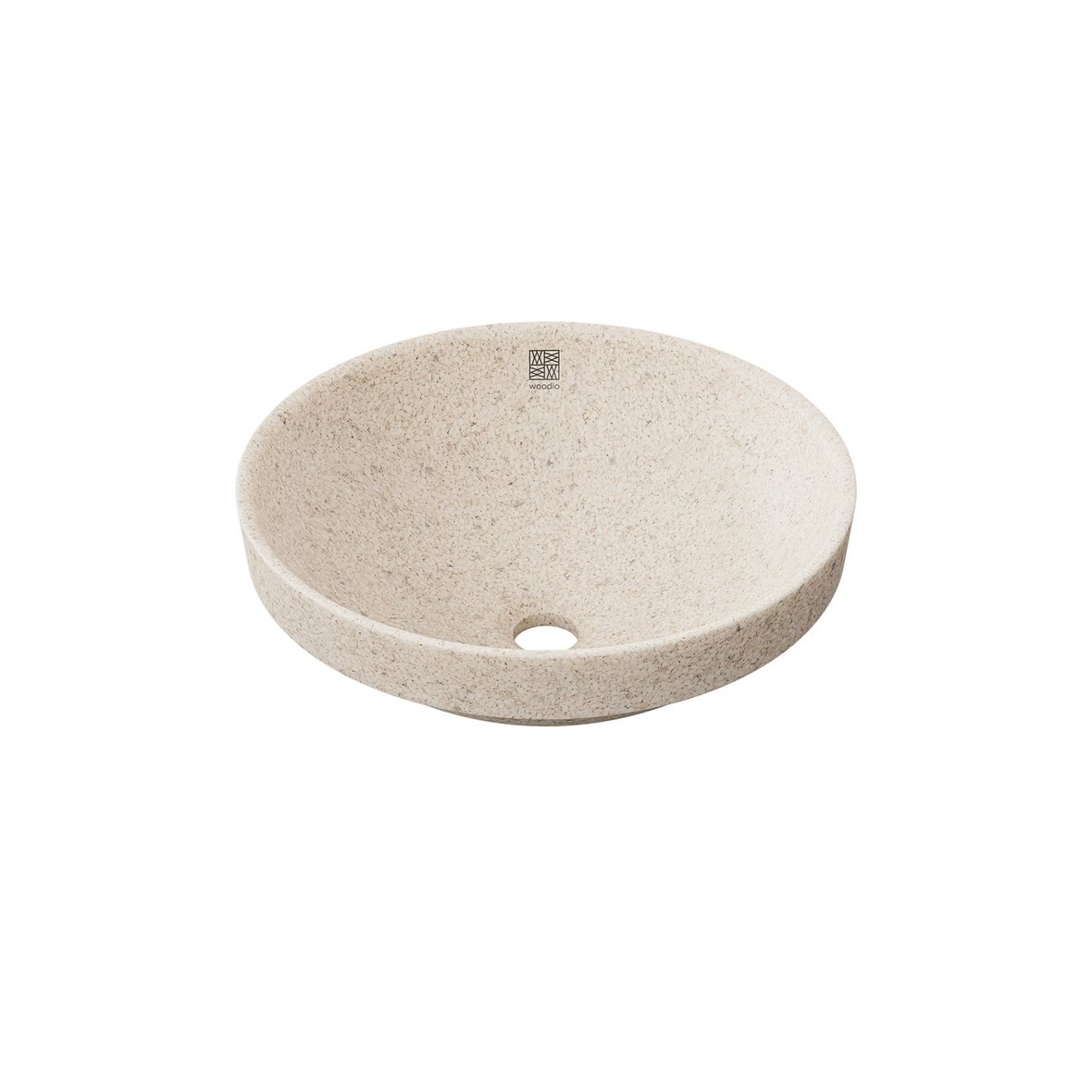 Woodio Soft tasoon upotettava pesuallas 40X40X15,3 cm Polar matta valkoinen