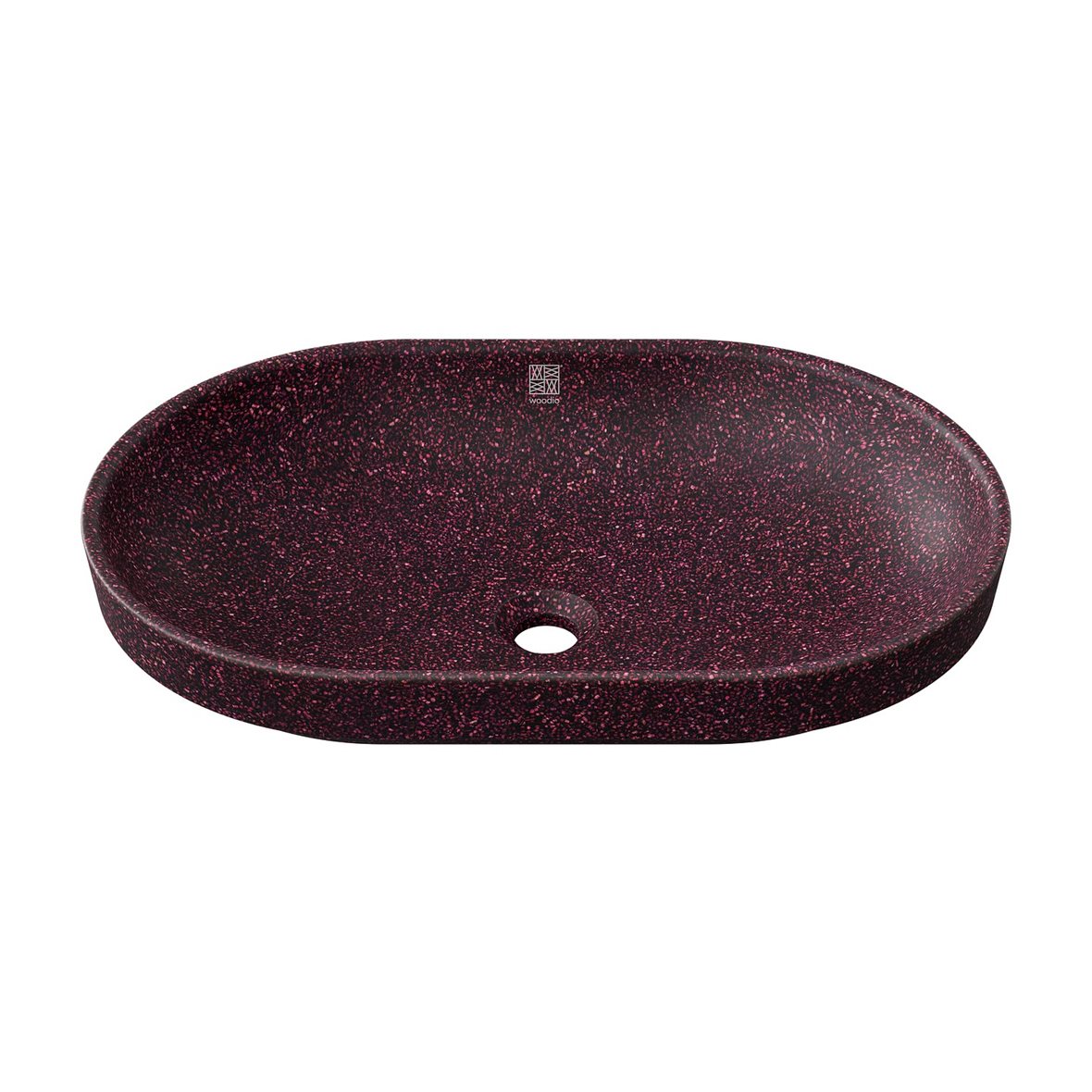 Woodio Soft tasoon upotettava pesuallas 60X40X13,8 cm Berry matta liila